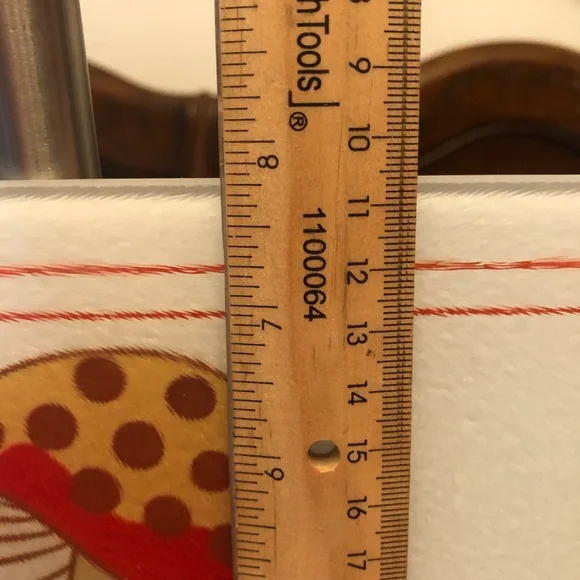 Merry Mushroom Kitchen Glass Cutting Board 8x11 Sears Roebuck 1977 Made in Japan - Picture 4 of 5